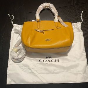 Coach Polished Pebble Leather Elise Small Satchel
